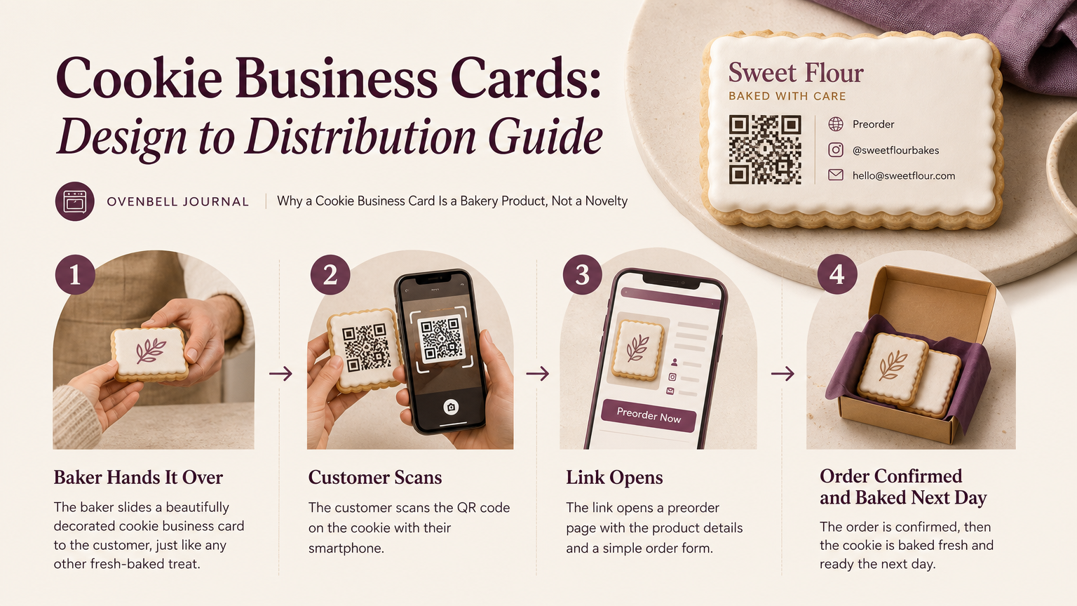 Editorial illustration: Why a Cookie Business Card Is a Bakery Product, Not a Novelty