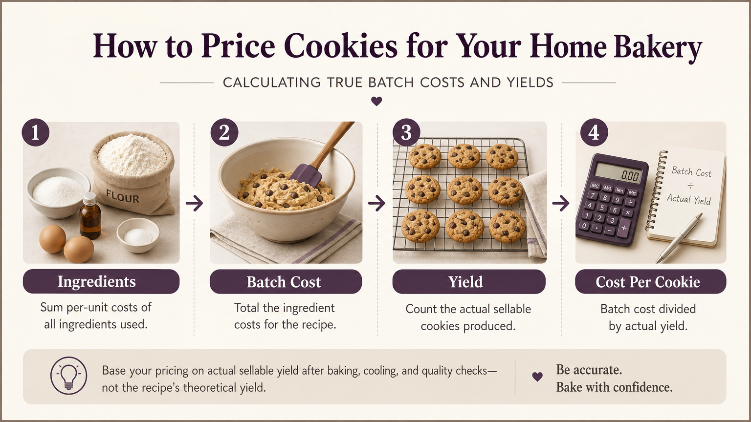Editorial illustration: Calculating True Batch Costs and Yields