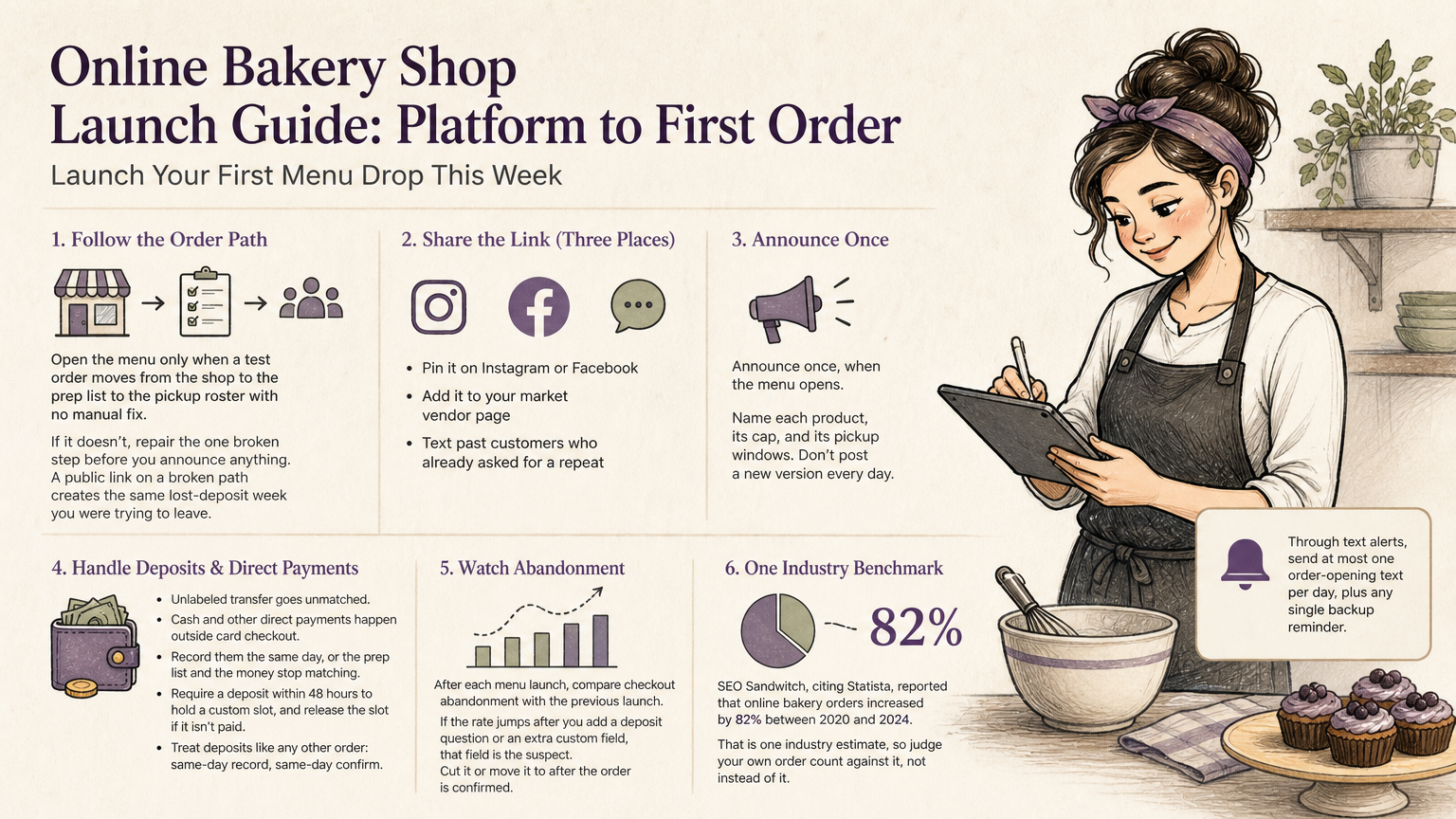 Editorial illustration: Launch Your First Menu Drop This Week