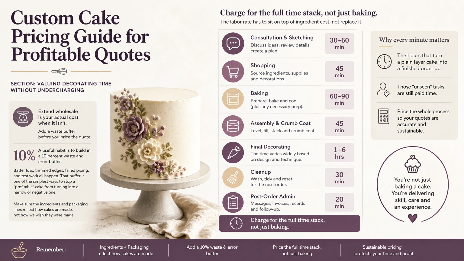 Editorial illustration: Valuing Decorating Time Without Undercharging