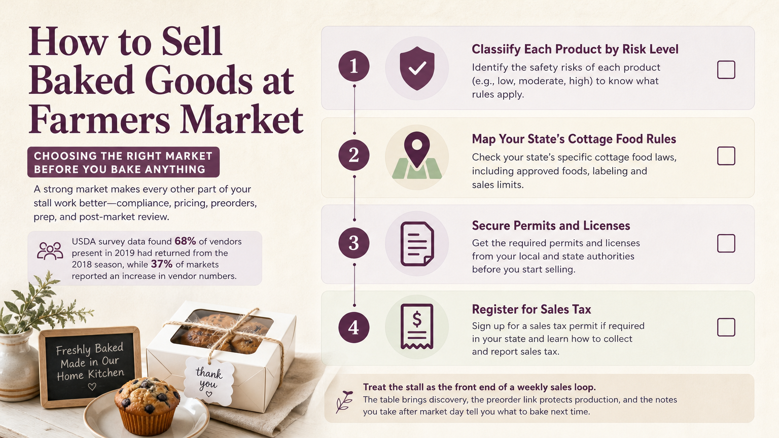 Editorial illustration: Choosing the Right Market Before You Bake Anything