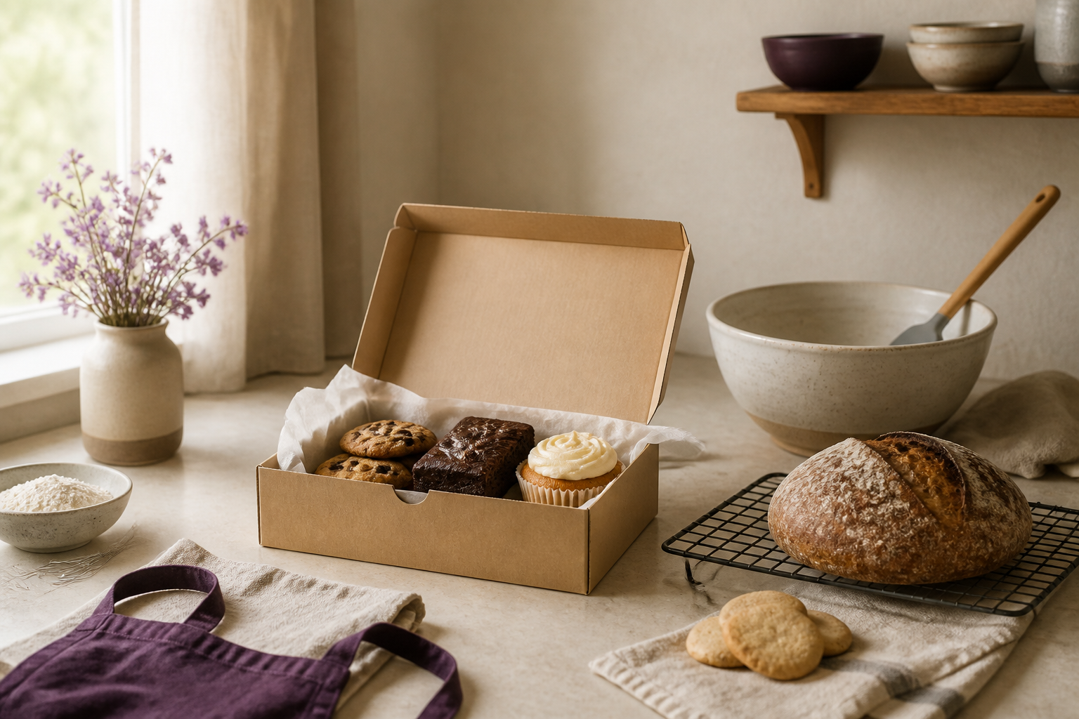Editorial illustration for How to Sell Baked Goods Online: A Cottage Baker's Guide