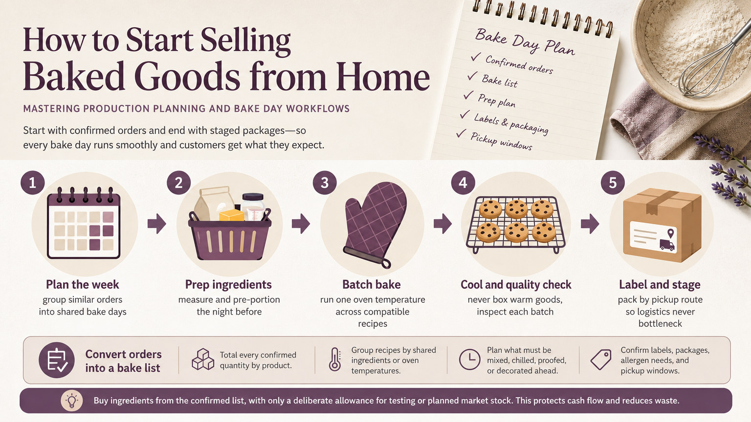 Editorial illustration: Mastering Production Planning and Bake Day Workflows