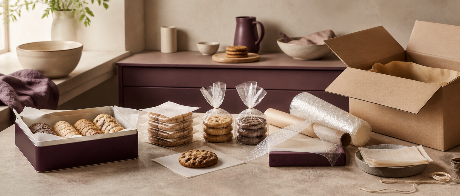 Editorial illustration for How to Package Cookies for Shipping: Ovenbell Guide